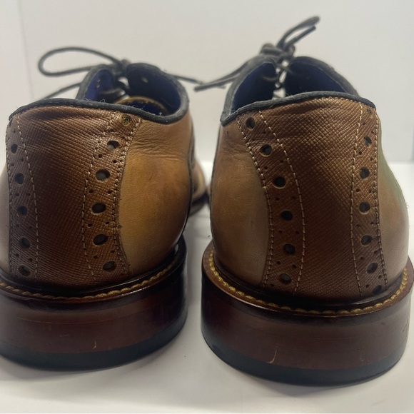 Winthrop Phillips Brown Leather Brogue Oxford Shoes 104120 Men’s Size 8 - Picture 7 of 9